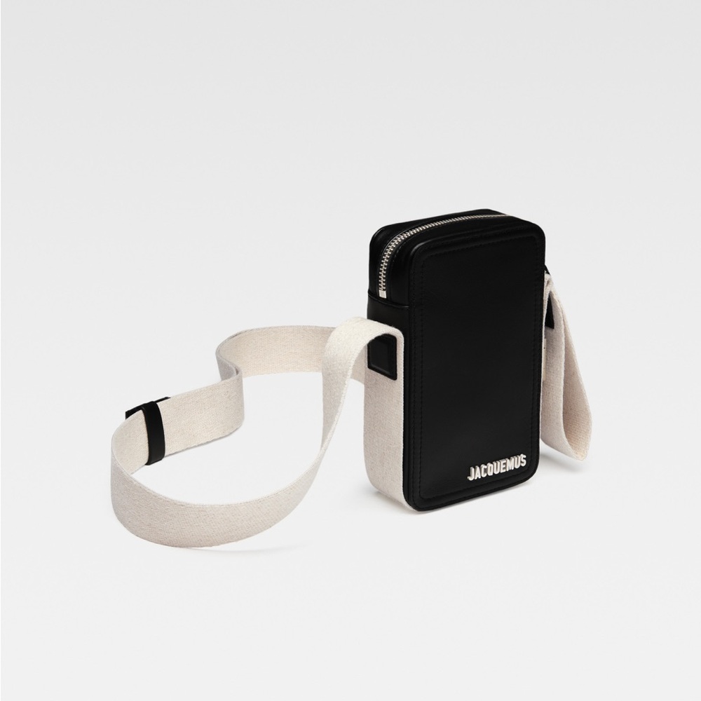 Jacquemus Black and Cream Belt Bag